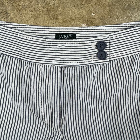 J.Crew Women’s Size‎ 8 Striped 100% Cotton Shorts Nautical Summer - Picture 2 of 10